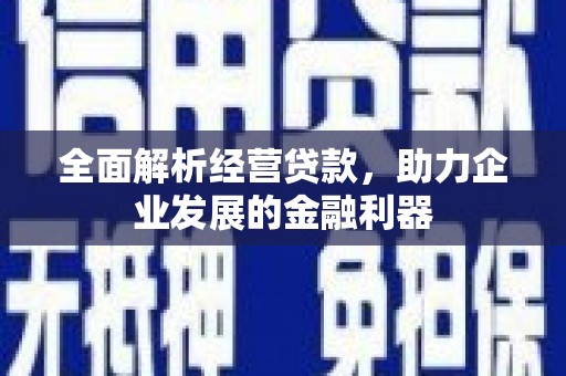建邺全面解析经营贷款，助力企业发展的金融利器