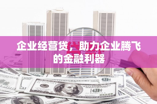 建邺企业经营贷，助力企业腾飞的金融利器