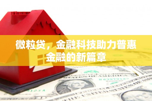 建邺微粒贷，金融科技助力普惠金融的新篇章