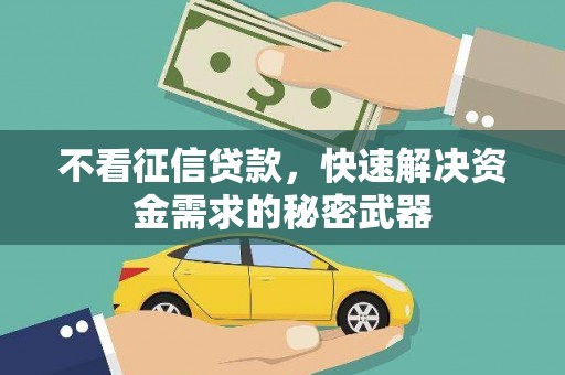 建邺不看征信贷款，快速解决资金需求的秘密武器