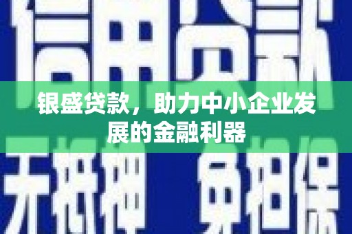 建邺银盛贷款，助力中小企业发展的金融利器