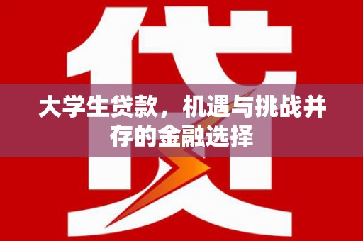 建邺大学生贷款，机遇与挑战并存的金融选择
