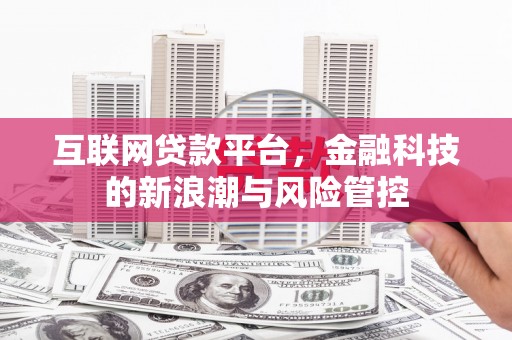 建邺互联网贷款平台，金融科技的新浪潮与风险管控